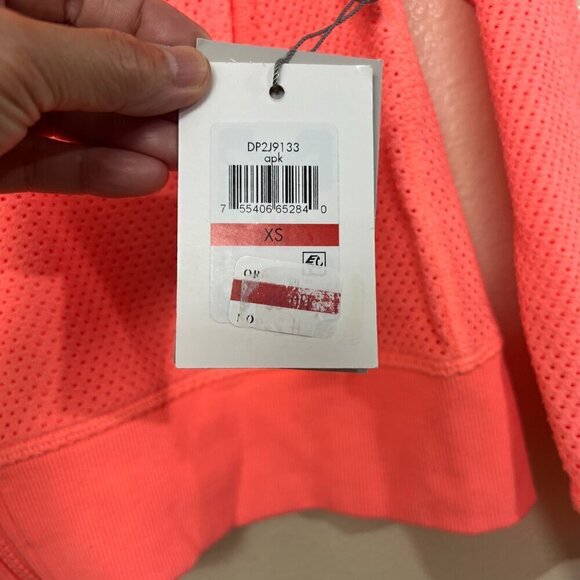 DKNY Sprint Mesh Relaxed Full Zip Hoodie Xtra Small in Aprikot - Picture 5 of 9